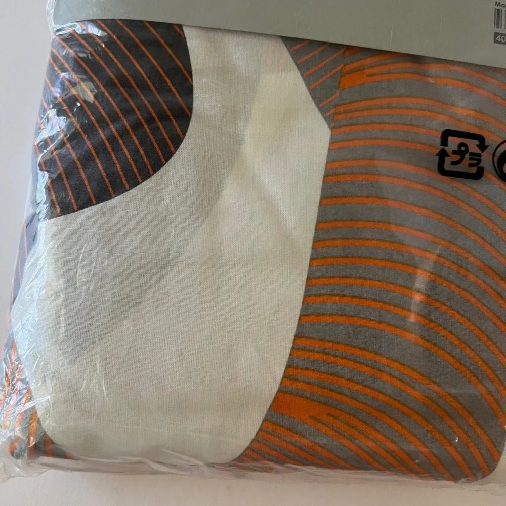 Vintage Ikea Kajsa Trad MCM‎ Twin Quilt Cover 1 Pillowcase NIP Leaf Pattern